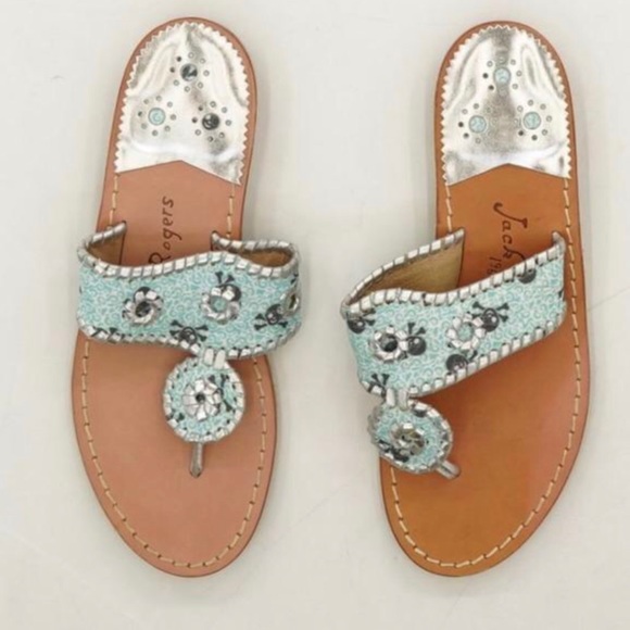 Jacks skull & crossbones Pirate sandals blue 6 - Picture 7 of 7